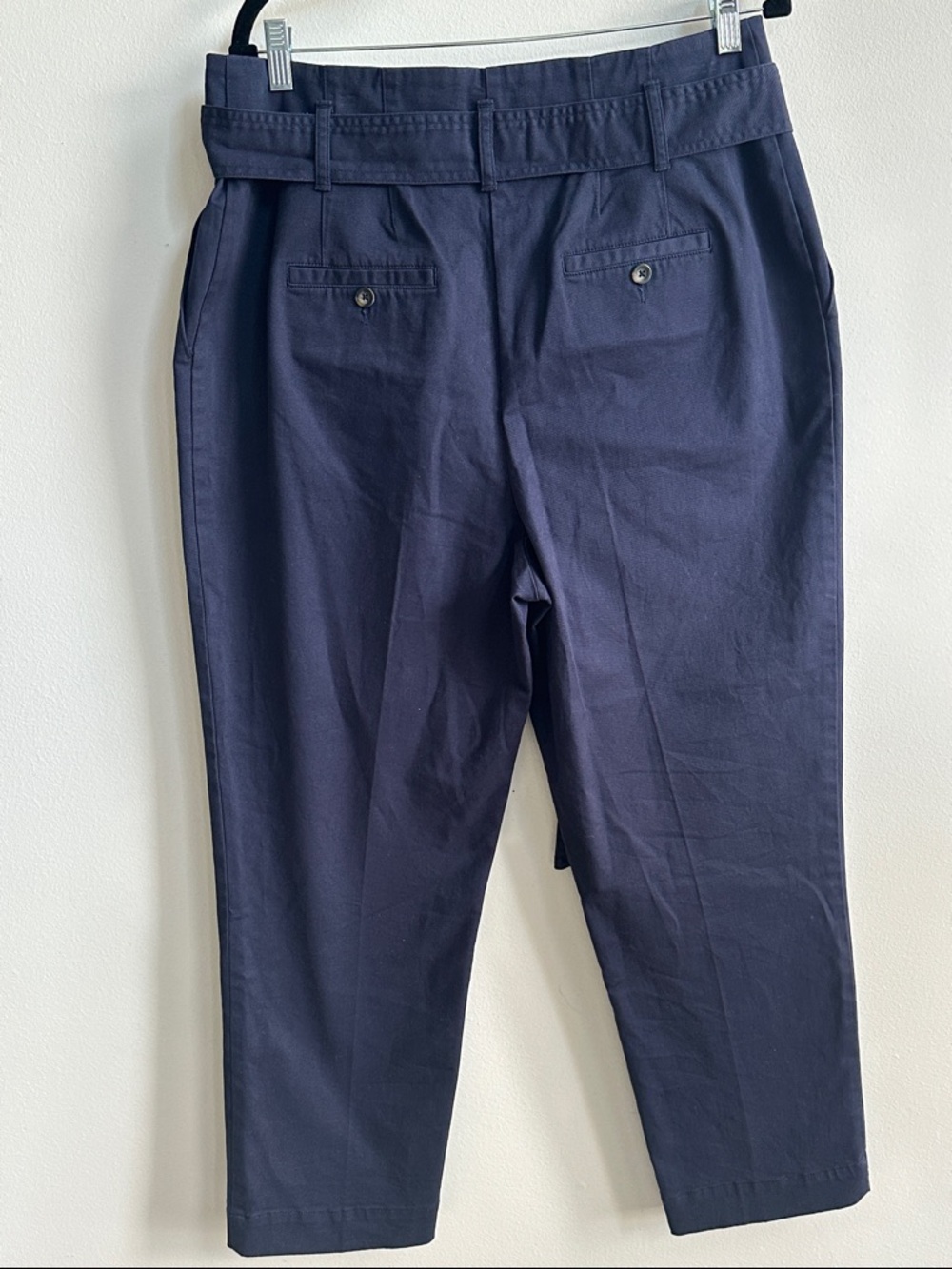 Nwt Boden Berkeley Tapered Trousers Women 12 Blue High Waist Coastal Preppy - Picture 4 of 9
